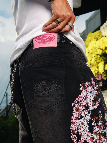Baggy Floral Denim