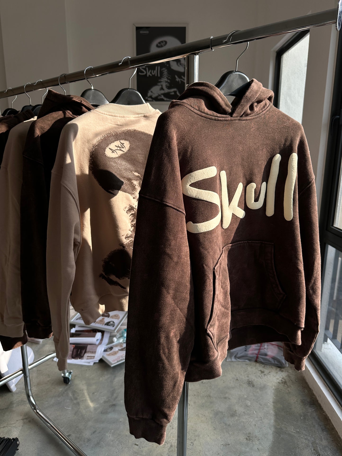 HOODIE SKULL (BROWN) ACHGARMENTS
