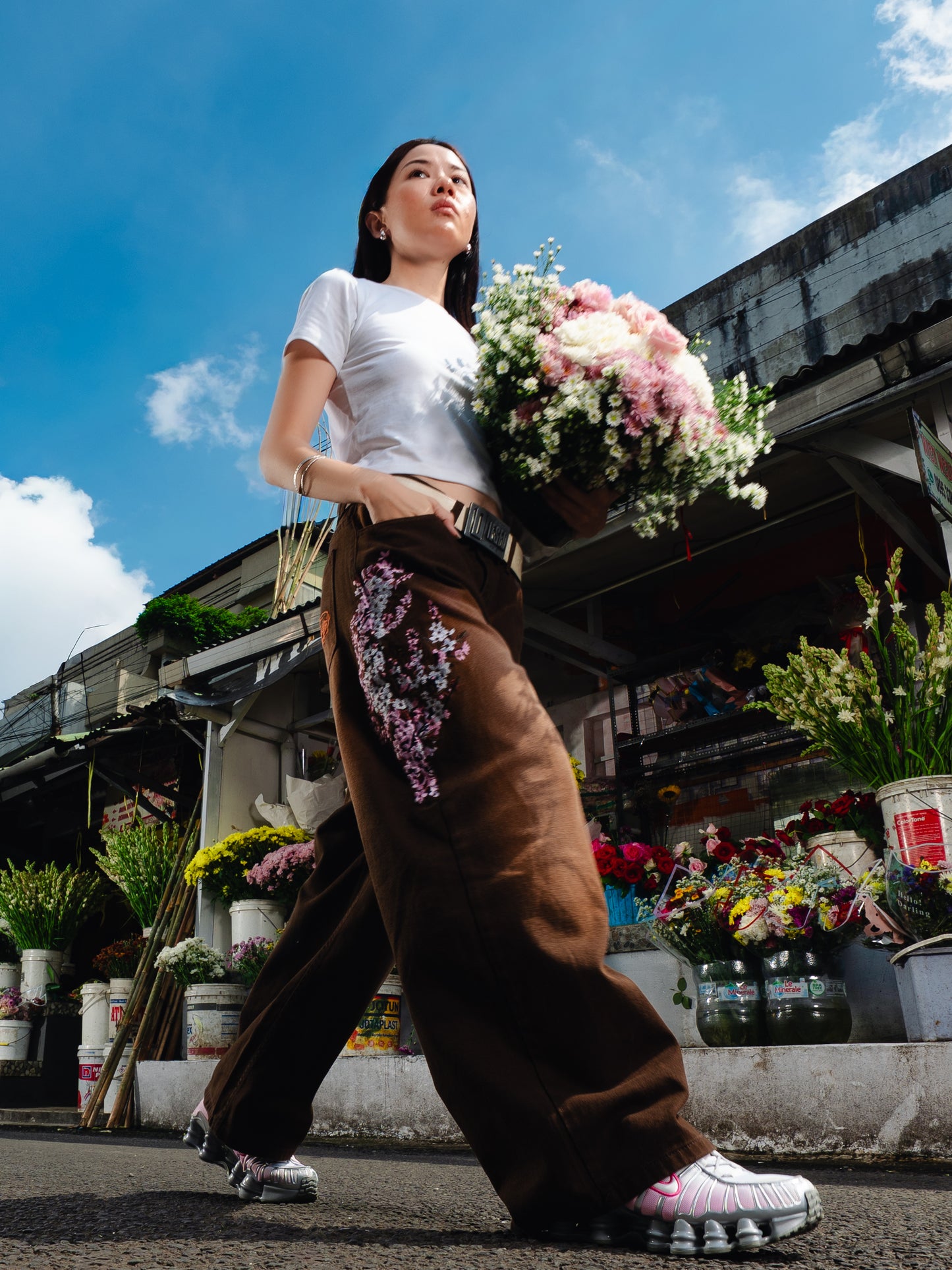 Baggy Floral Denim