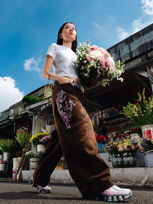 Baggy Floral Denim
