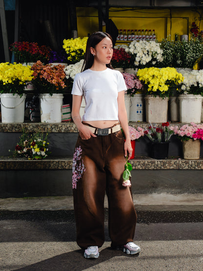 Baggy Floral Denim