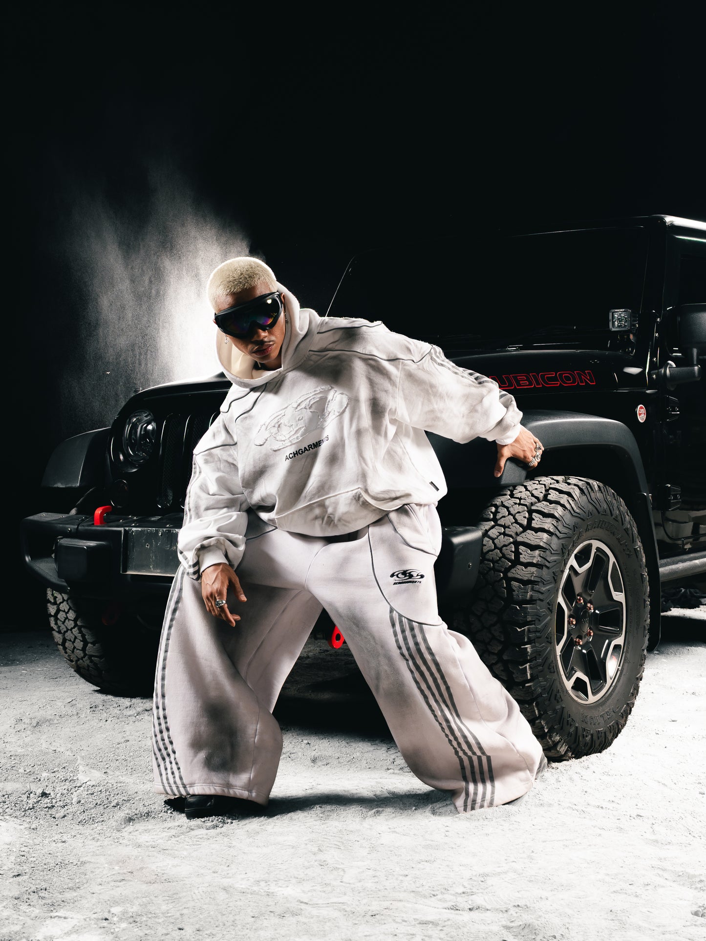 Hoodie & Sweatpants Reflective Black/White