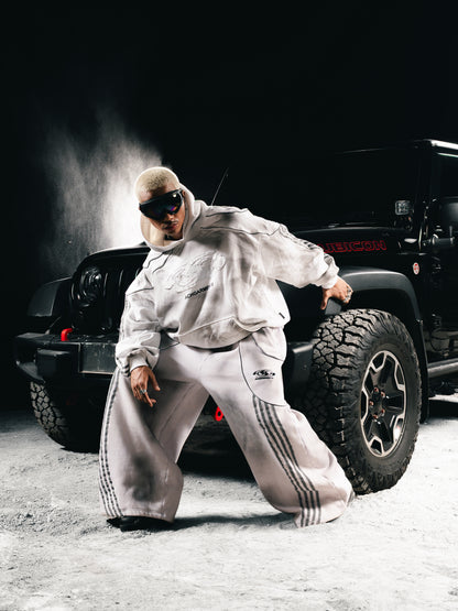 Hoodie & Sweatpants Reflective Black/White