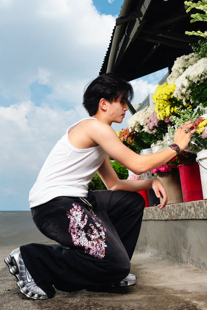 Baggy Floral Denim