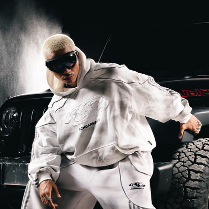 Hoodie & Sweatpants Reflective Black/White