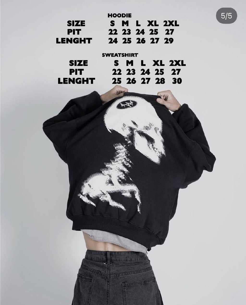 HOODIE SKULL (BLACK)
